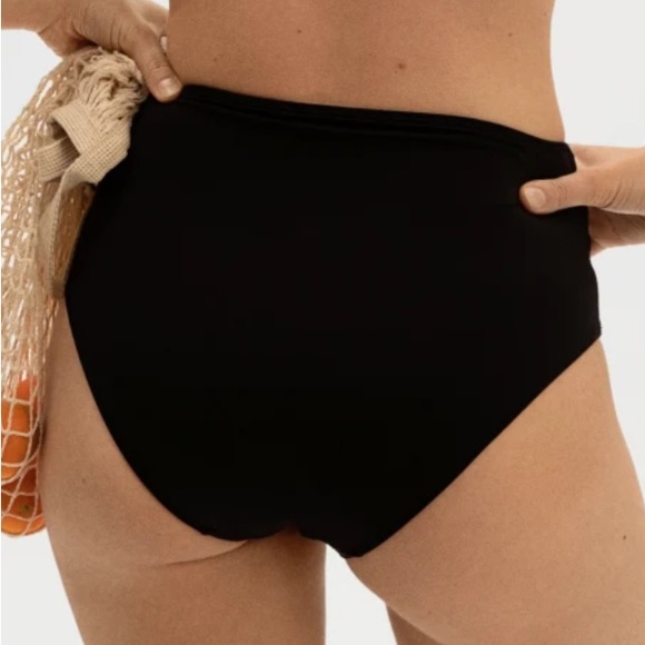 Everlane Swim Hipster High Rise Bottom Black Small (2-4) NWT Quick Dry - Picture 3 of 8